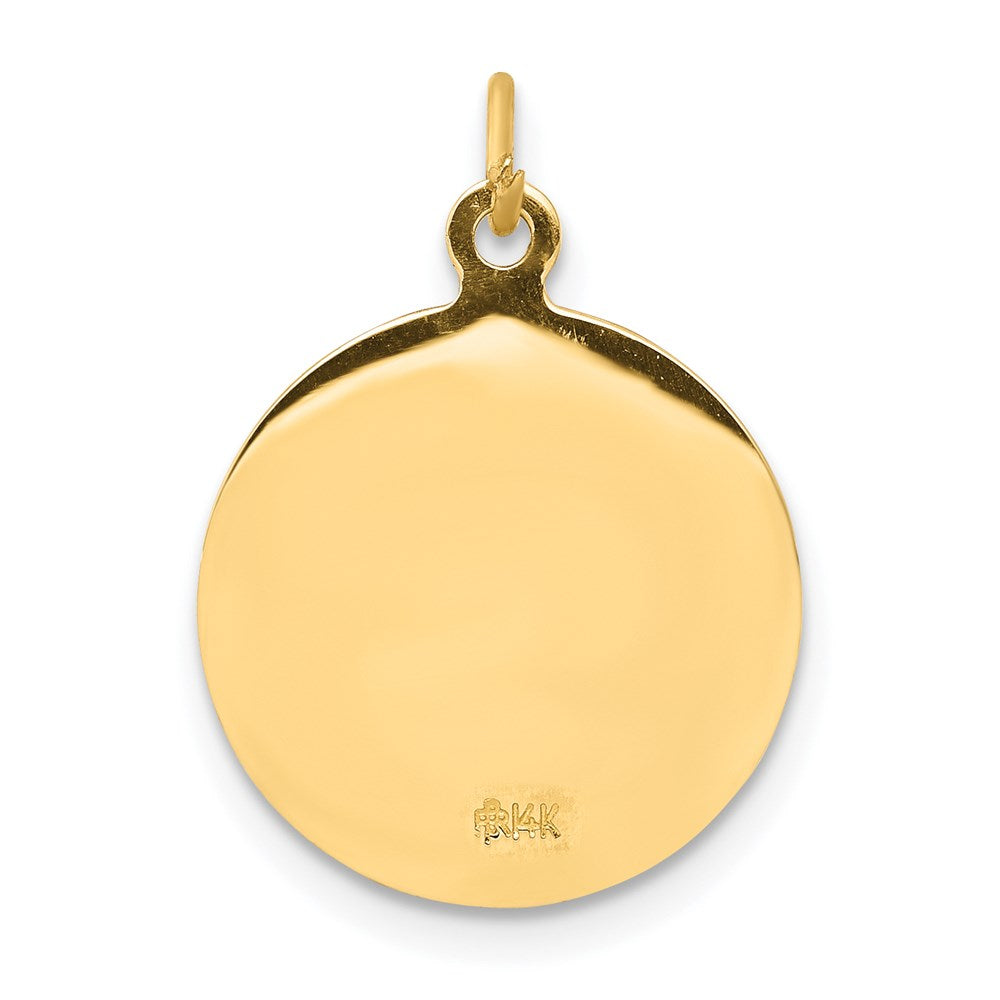 Million Charms 14K Yellow Gold Themed Sacred Heart Of Jesus Medal Charm