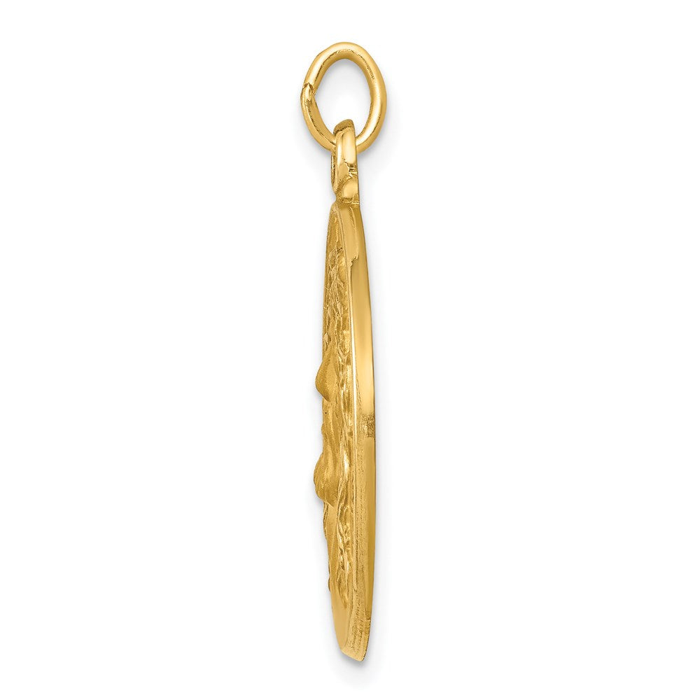 Million Charms 14K Yellow Gold Themed Jesus Medal Pendant