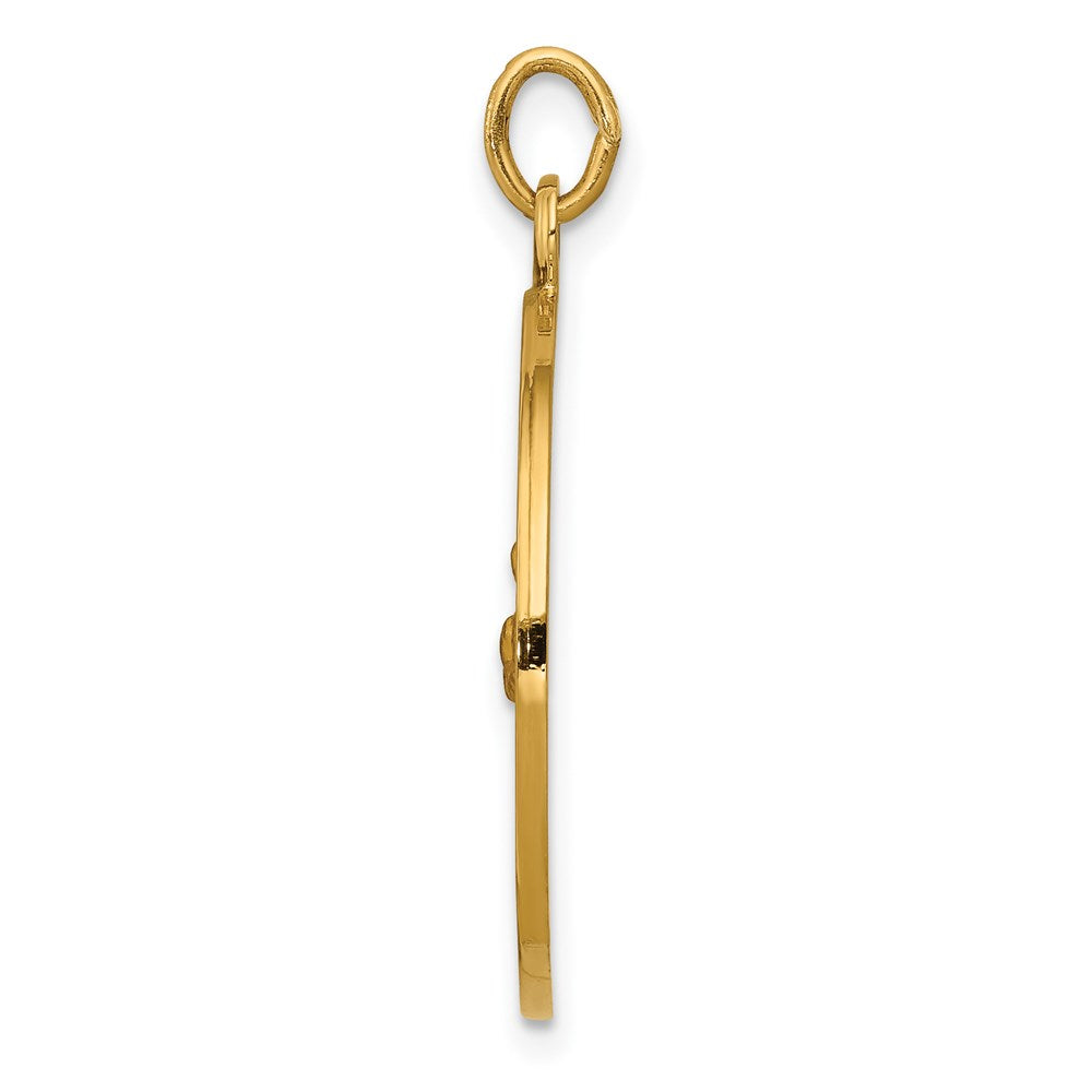 Million Charms 14K Yellow Gold Themed Religious Saint Francis Medal Pendant