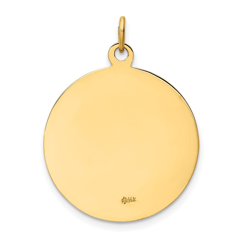 Million Charms 14K Yellow Gold Themed Religious Saint Francis Medal Pendant