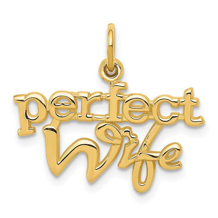 Million Charms 14K Yellow Gold Themed Perfect Wife Charm