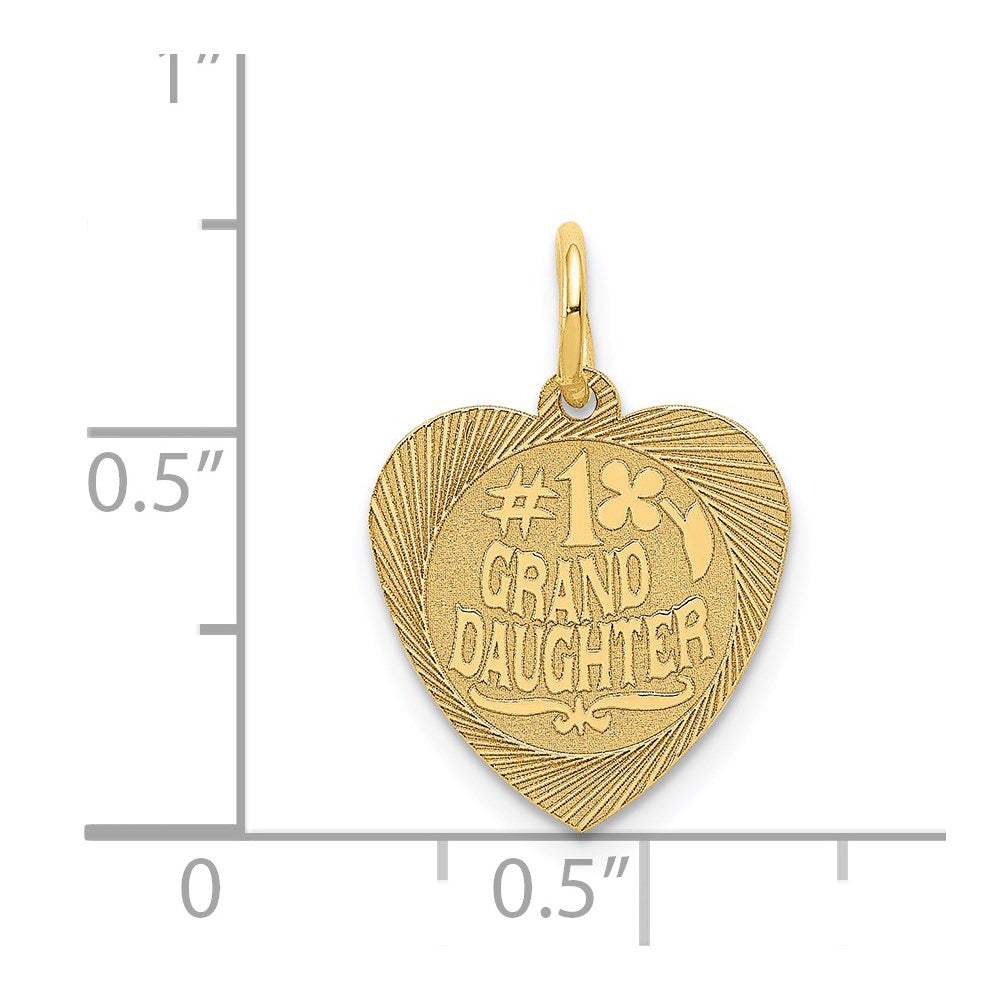 Million Charms 14K Yellow Gold Themed #1 Granddaughter Charm