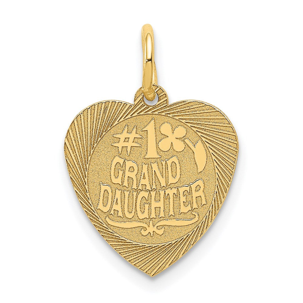 Million Charms 14K Yellow Gold Themed #1 Granddaughter Charm