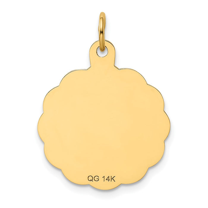Million Charms 14K Yellow Gold Themed Sports Baseball Disc Charm