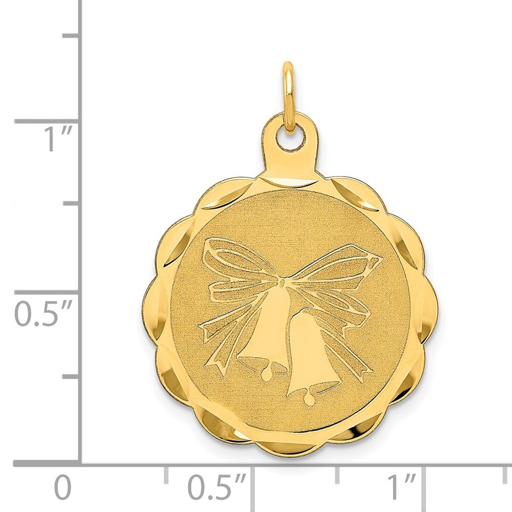 Million Charms 14K Yellow Gold Themed Wedding Bells Charm