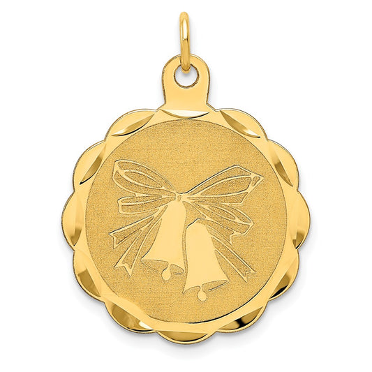 Million Charms 14K Yellow Gold Themed Wedding Bells Charm