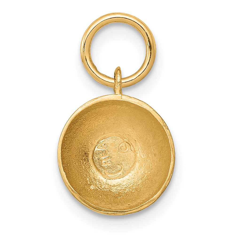 Million Charms 14K Yellow Gold Themed Champagne Glass Charm