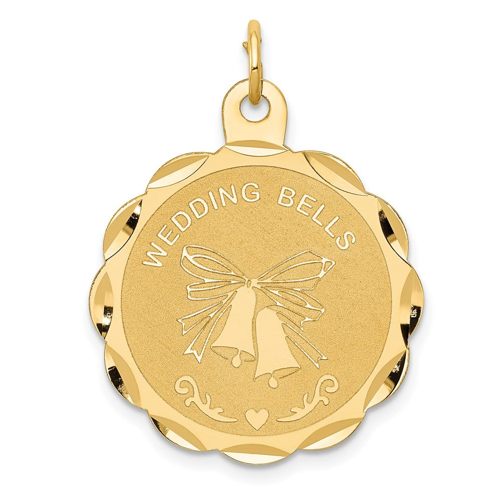 Million Charms 14K Yellow Gold Themed Wedding Bells Charm