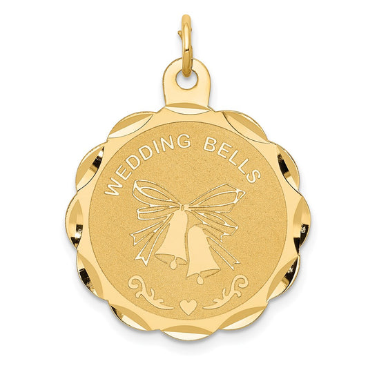 Million Charms 14K Yellow Gold Themed Wedding Bells Charm