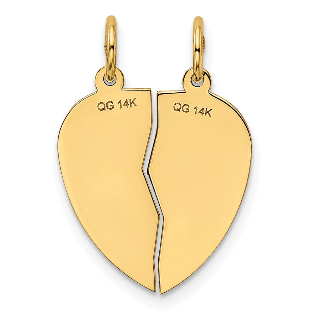 Million Charms 14K Yellow Gold Themed 2-Piece I Love You Charm