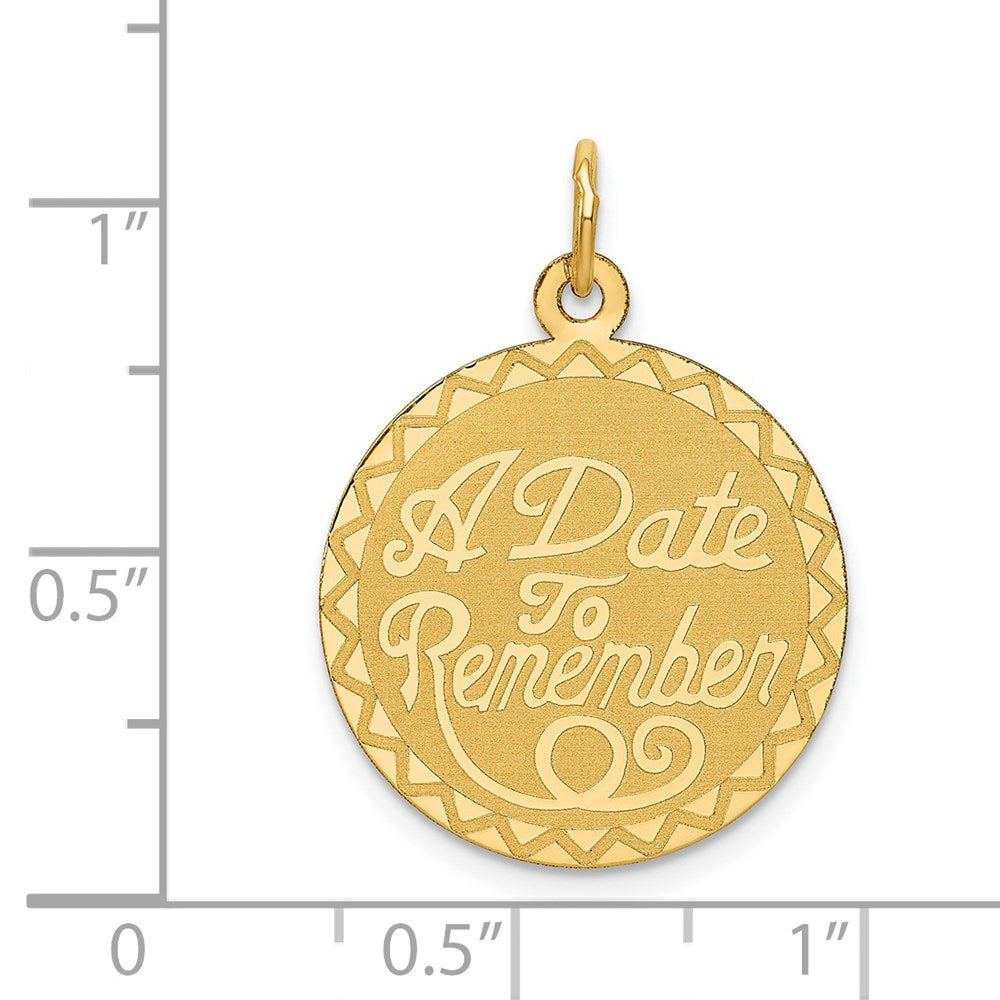 Million Charms 14K Yellow Gold Themed A Date To Remember Charm