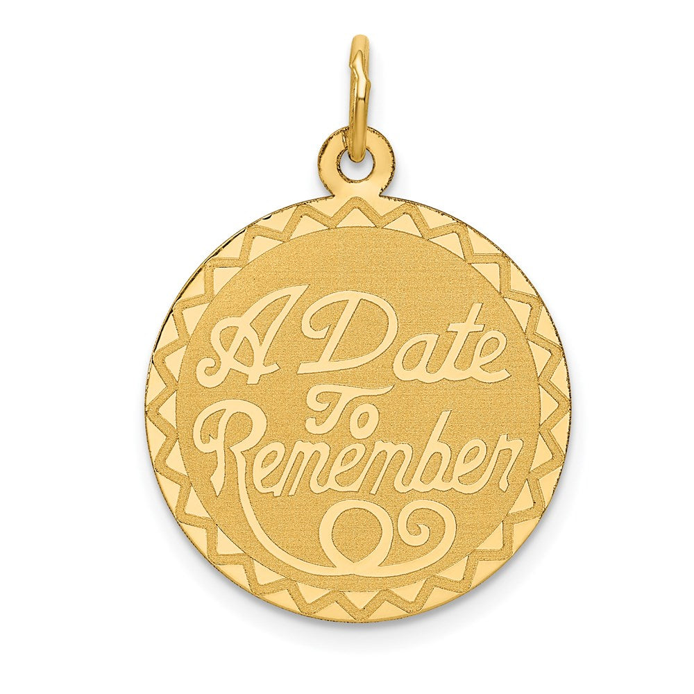 Million Charms 14K Yellow Gold Themed A Date To Remember Charm