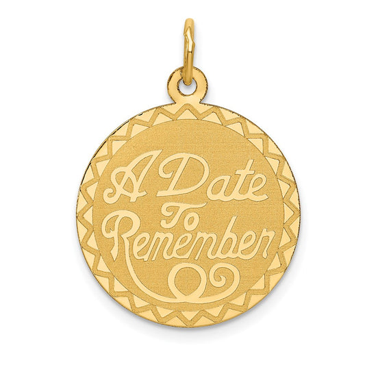 Million Charms 14K Yellow Gold Themed A Date To Remember Charm
