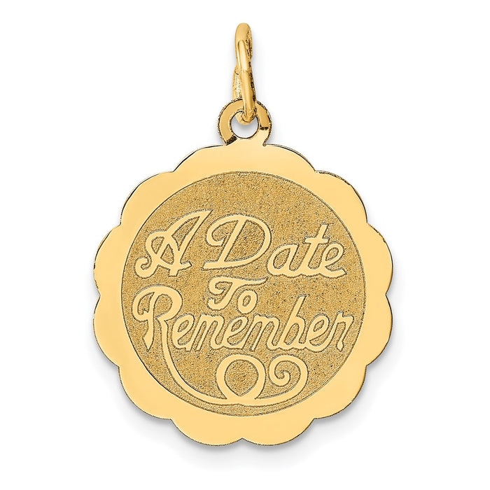 Million Charms 14K Yellow Gold Themed A Date To Remember Charm