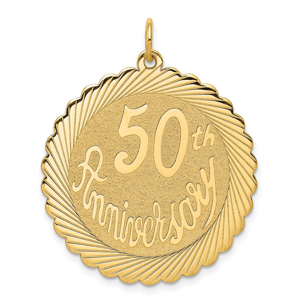 Million Charms 14K Yellow Gold Themed Happy 50Th Anniversary Milestone Charm