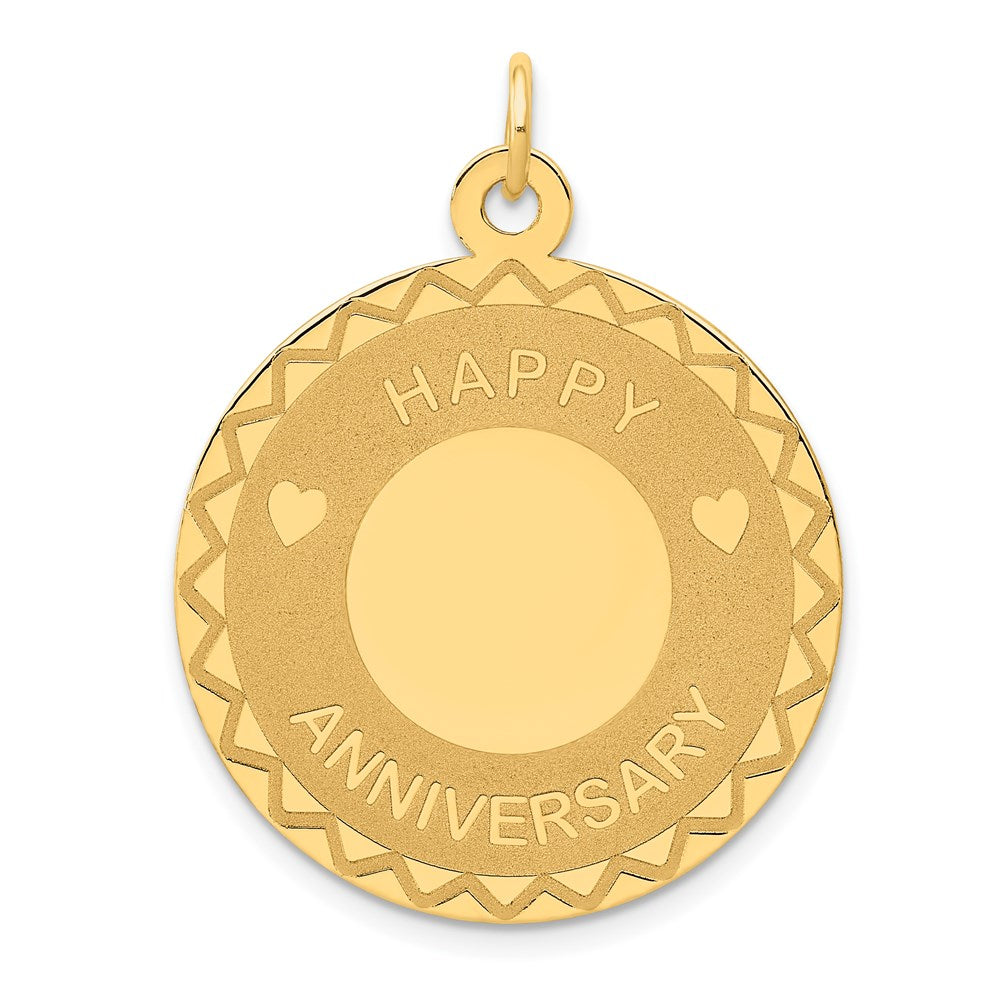 Million Charms 14K Yellow Gold Themed Happy Anniversary Milestone Charm