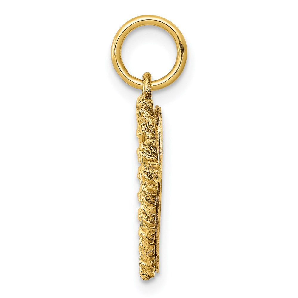 Million Charms 14K Yellow Gold Themed #1 Granddaughter Disc Charm
