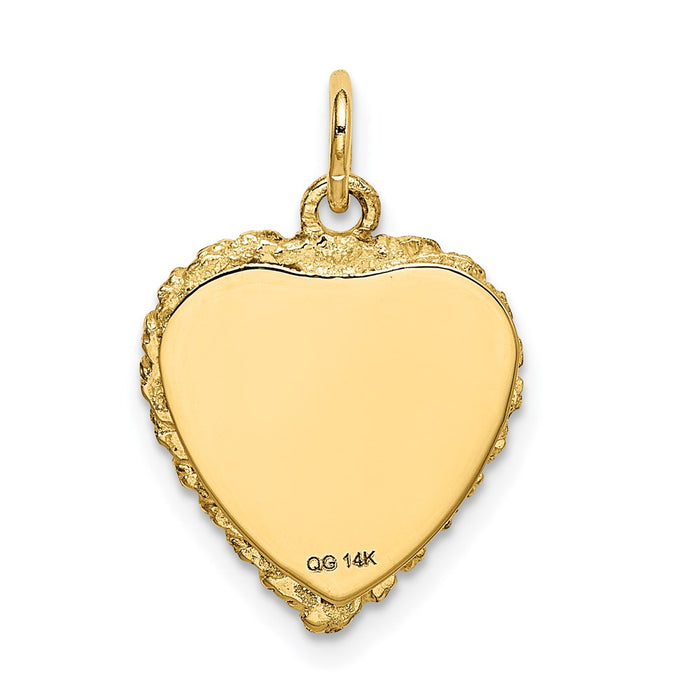 Million Charms 14K Yellow Gold Themed #1 Granddaughter Disc Charm
