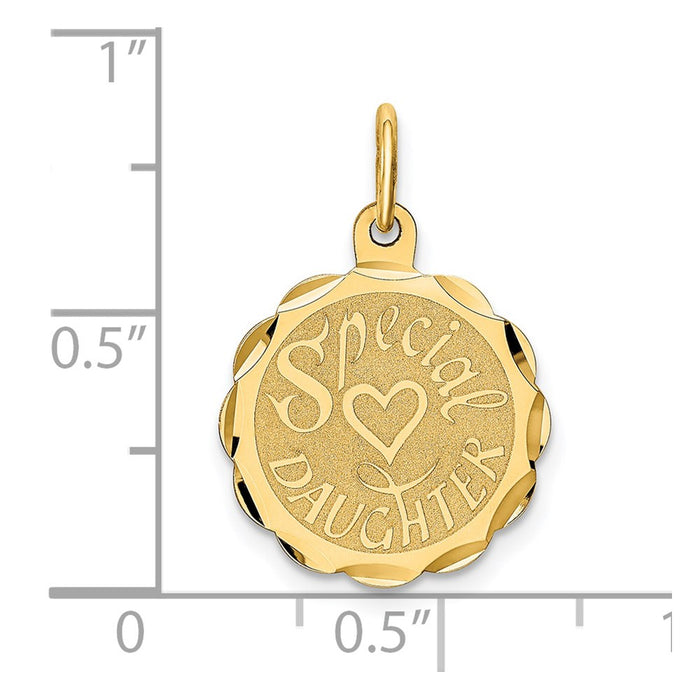 Million Charms 14K Yellow Gold Themed Special Daughter Charm
