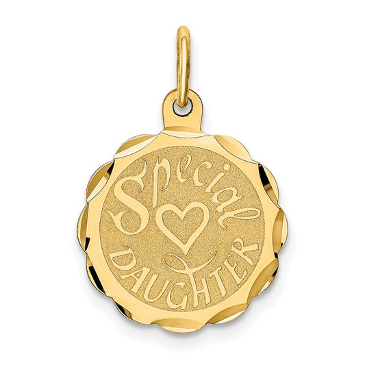 Million Charms 14K Yellow Gold Themed Special Daughter Charm