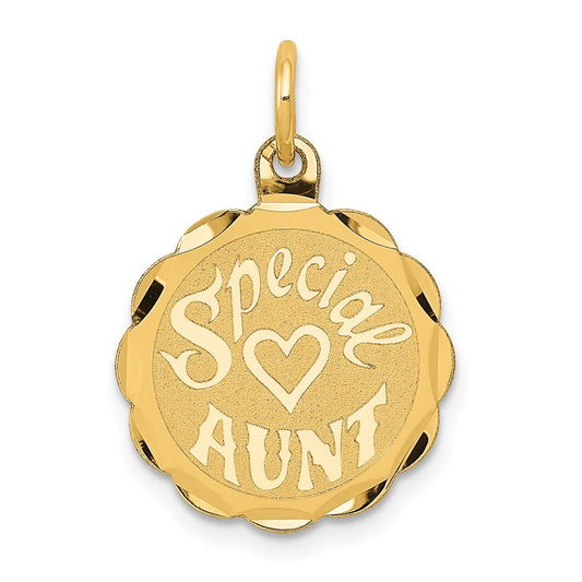 Million Charms 14K Yellow Gold Themed Special Aunt Charm
