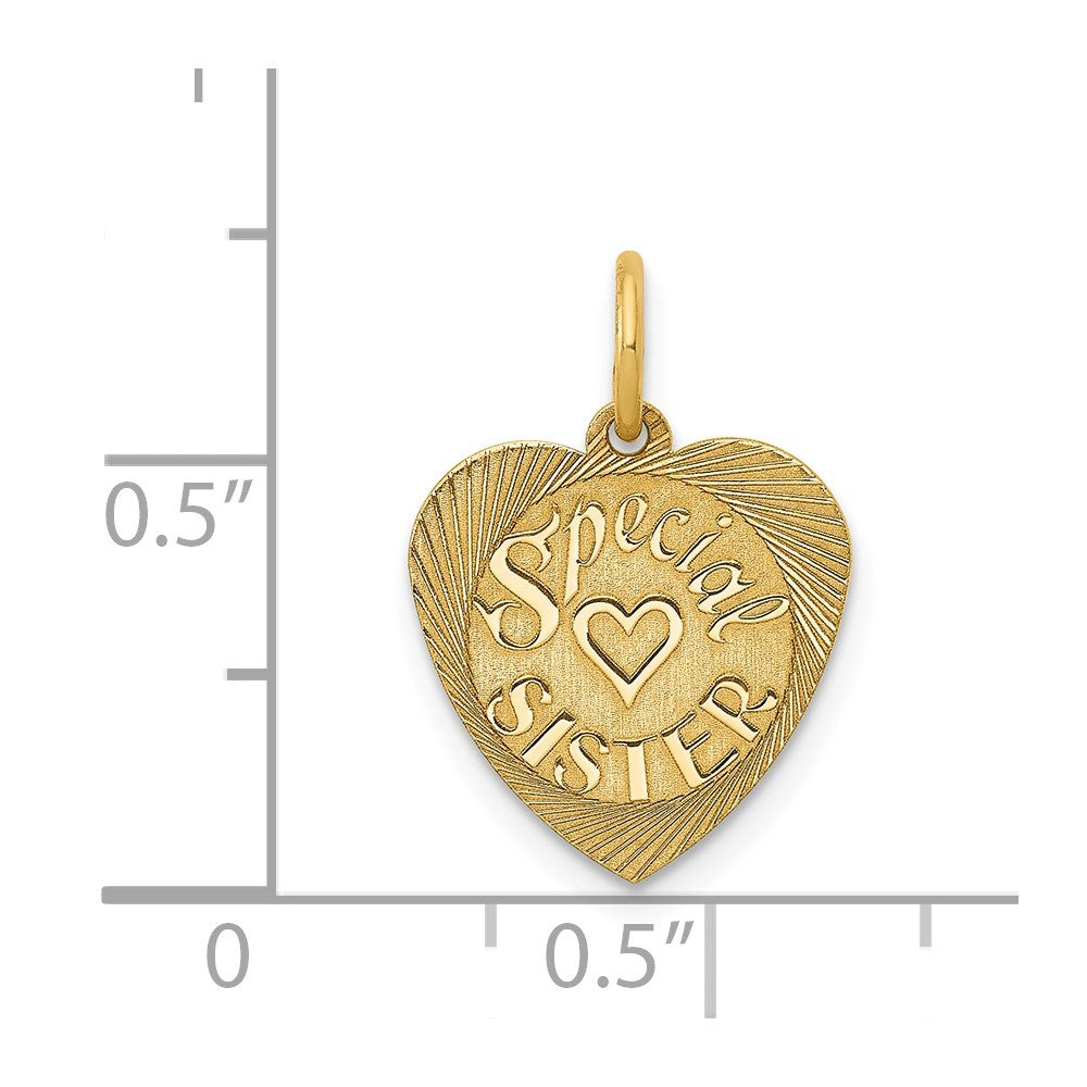 Million Charms 14K Yellow Gold Themed Special Sister Charm