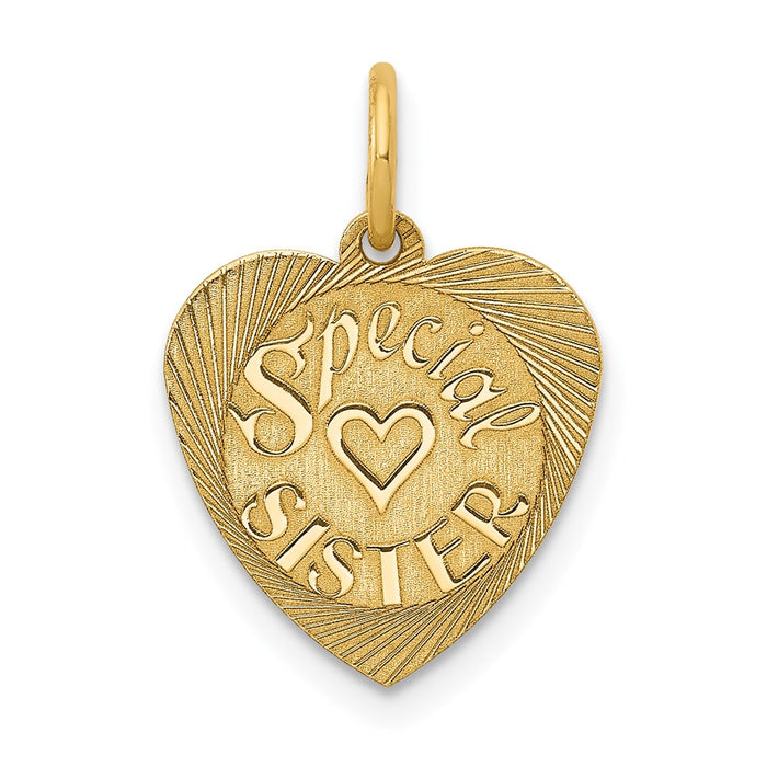 Million Charms 14K Yellow Gold Themed Special Sister Charm
