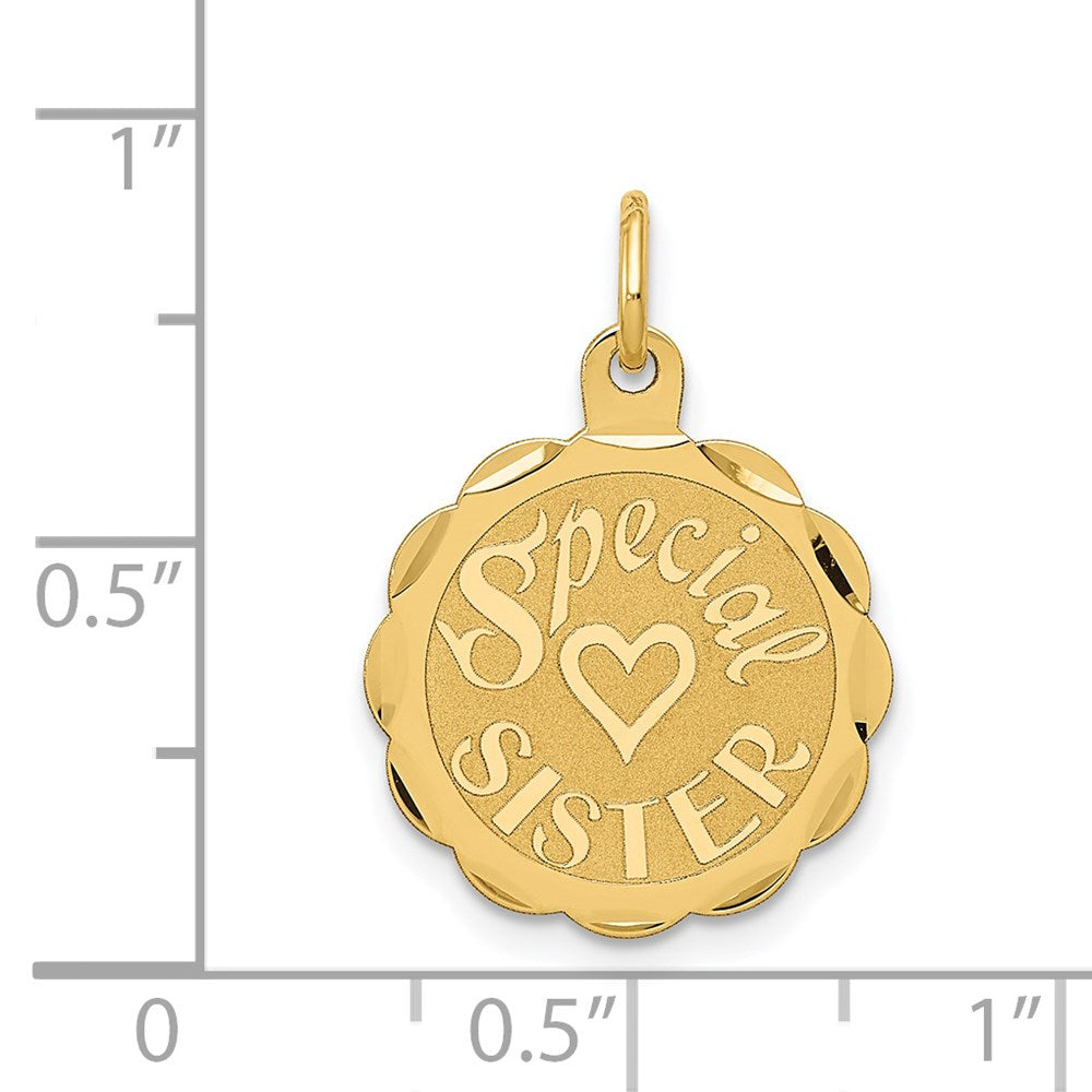 Million Charms 14K Yellow Gold Themed Special Sister Charm