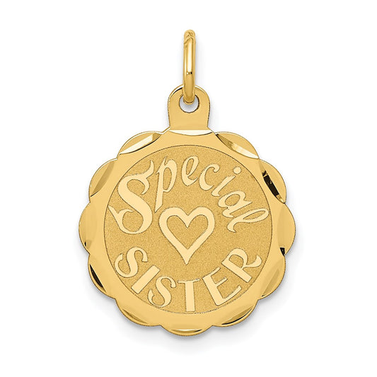 Million Charms 14K Yellow Gold Themed Special Sister Charm