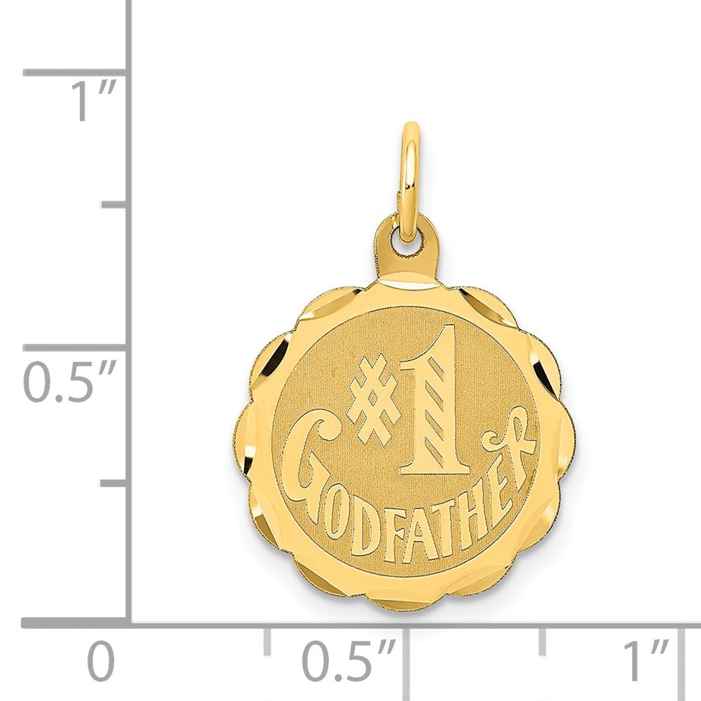 Million Charms 14K Yellow Gold Themed #1 Godfather Charm