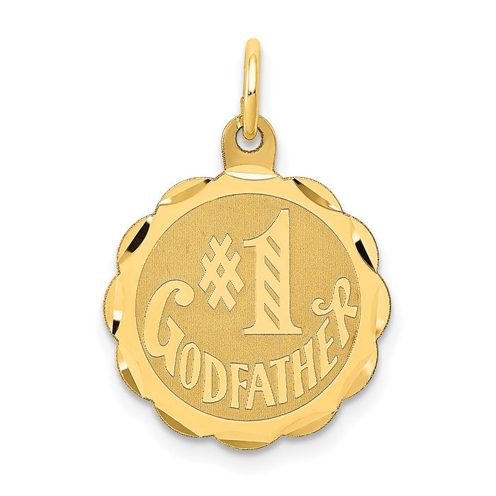 Million Charms 14K Yellow Gold Themed #1 Godfather Charm