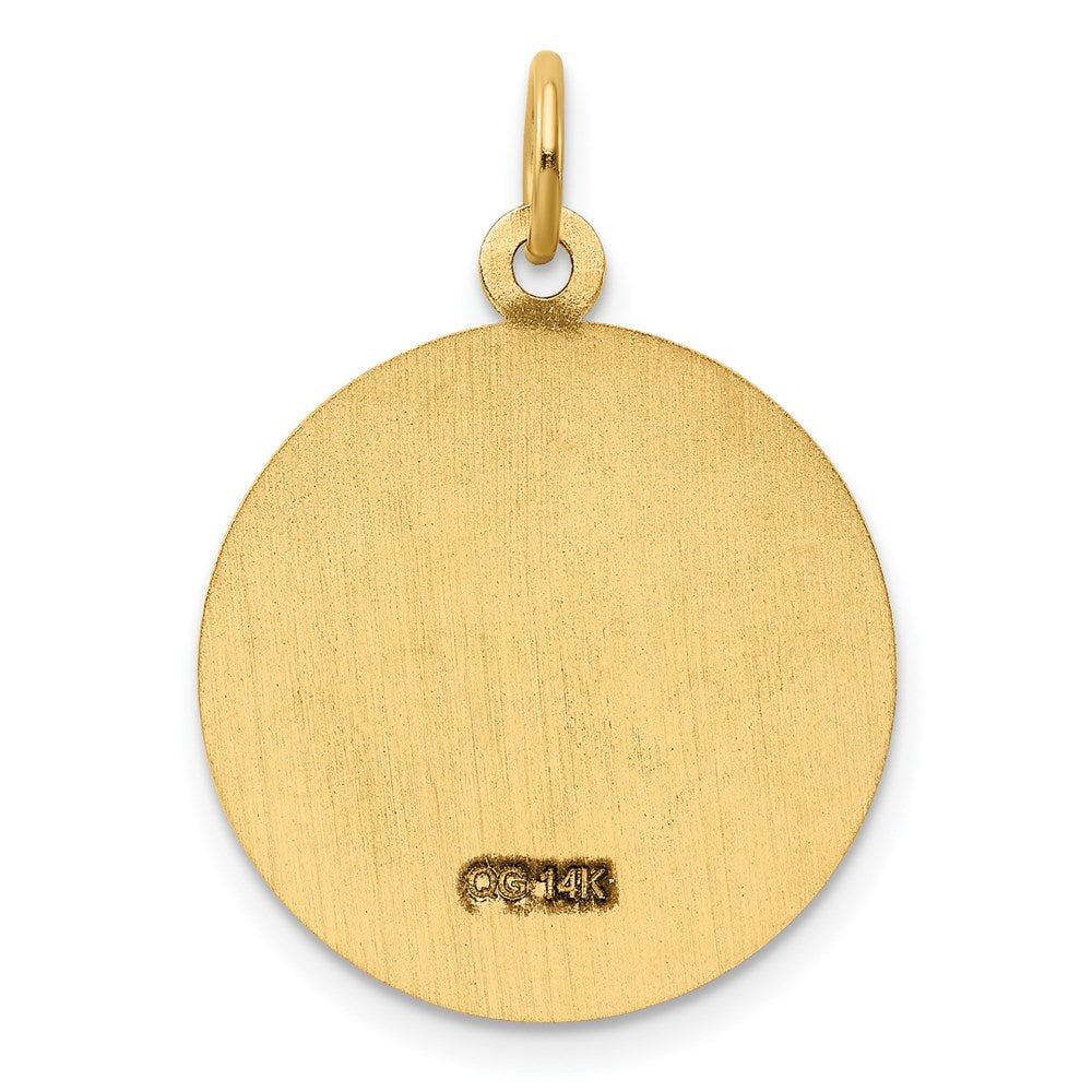 Million Charms 14K Yellow Gold Themed Graduation Day Charm With Red Synthetic Stone Charm