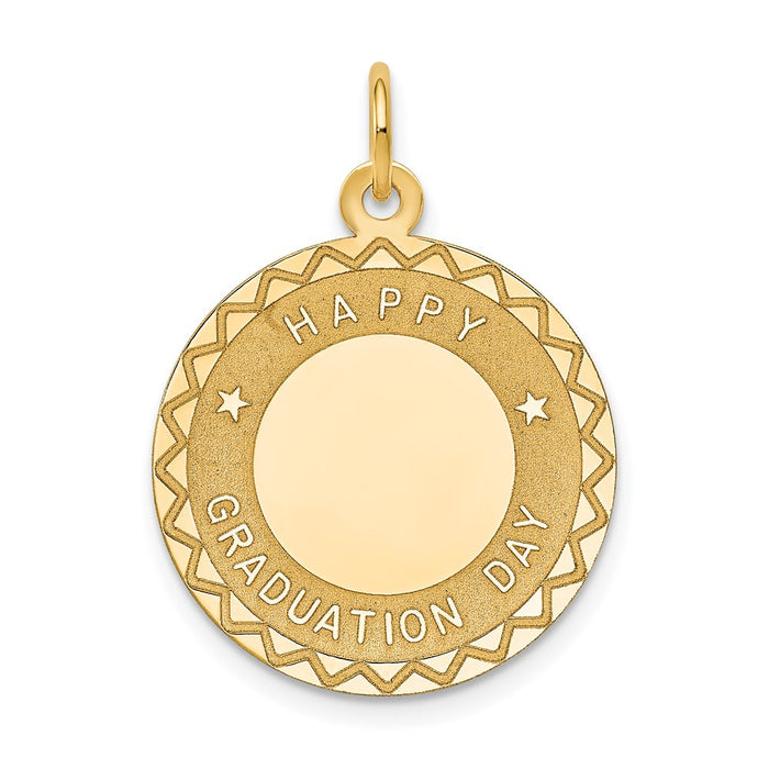 Million Charms 14K Yellow Gold Themed Happy Graduation Day Charm