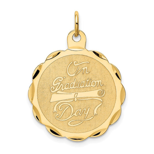 Million Charms 14K Yellow Gold Themed Graduation Day With Diploma Charm