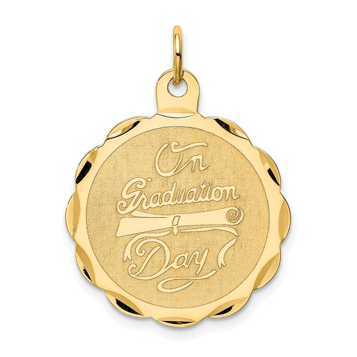 Million Charms 14K Yellow Gold Themed Graduation Day With Diploma Charm