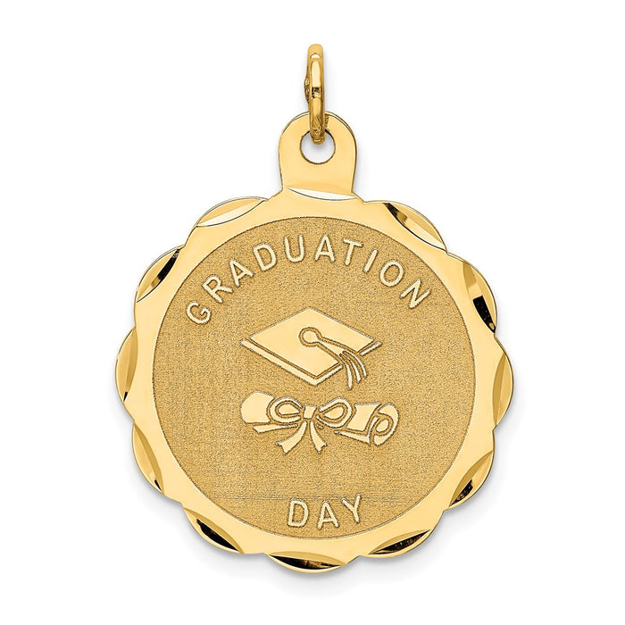 Million Charms 14K Yellow Gold Themed Graduation Day With Diploma Charm