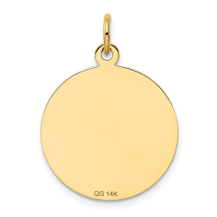 Million Charms 14K Yellow Gold Themed Confirmation Disc Charm