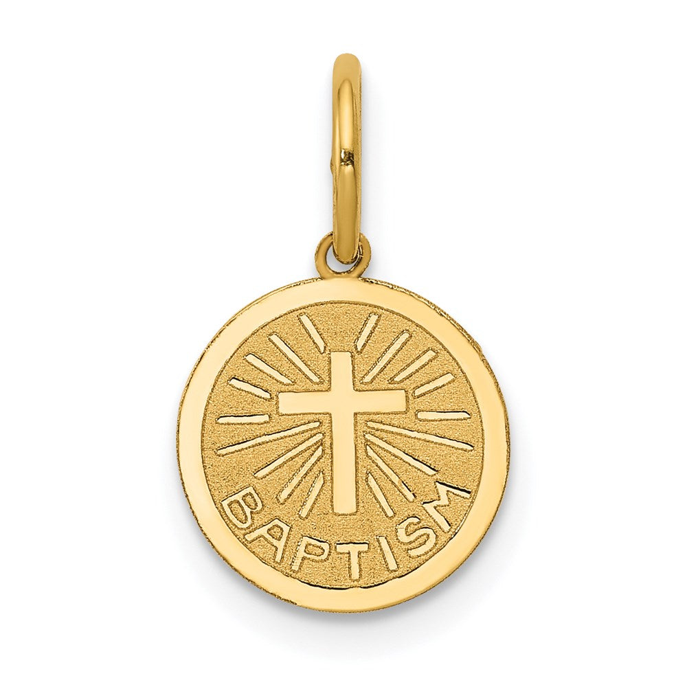 Million Charms 14K Yellow Gold Themed Small Religious Baptism Charm