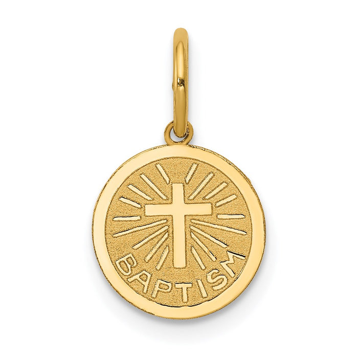 Million Charms 14K Yellow Gold Themed Small Religious Baptism Charm