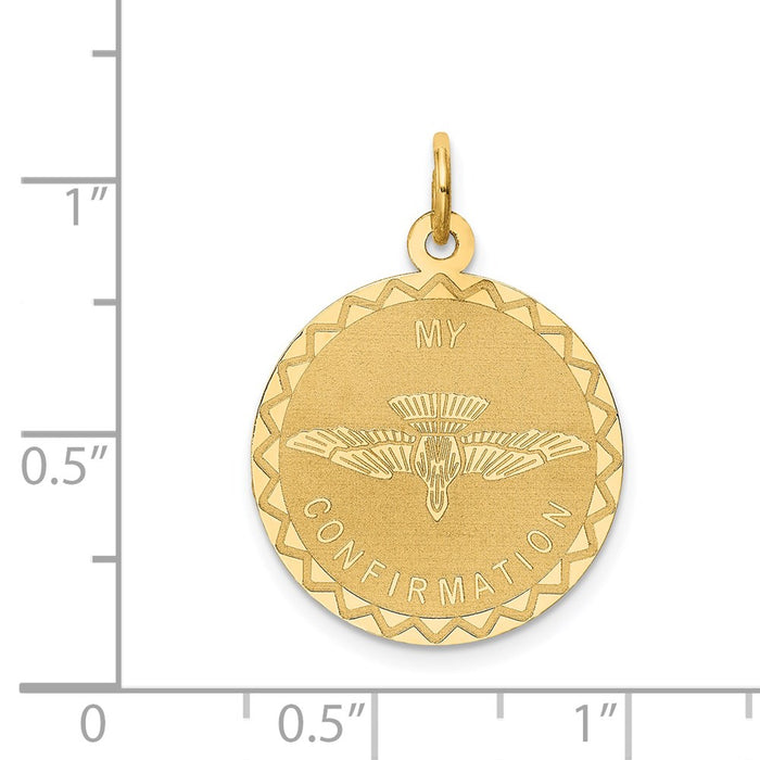 Million Charms 14K Yellow Gold Themed My Confirmation Pendant