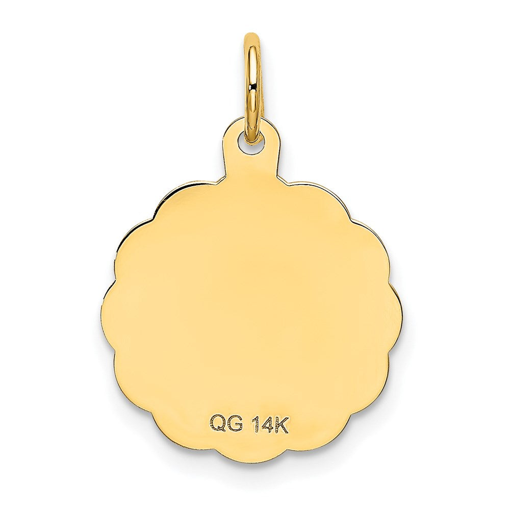 Million Charms 14K Yellow Gold Themed Sweet Sixteen Disc Charm