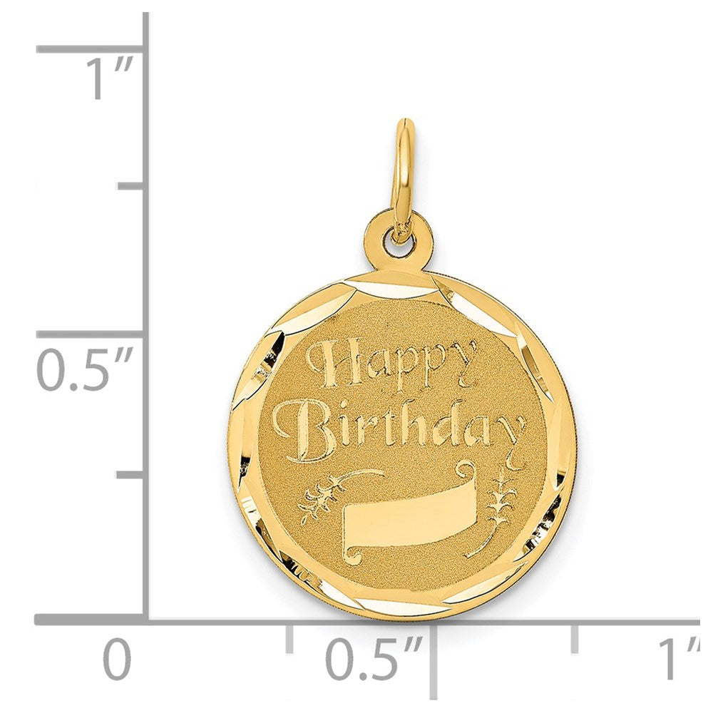 Million Charms 14K Yellow Gold Themed Happy Birthday Charm