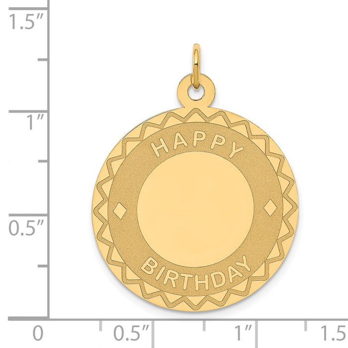 Million Charms 14K Yellow Gold Themed Happy Birthday Charm