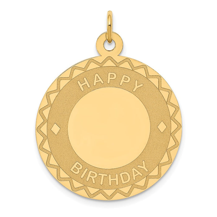 Million Charms 14K Yellow Gold Themed Happy Birthday Charm