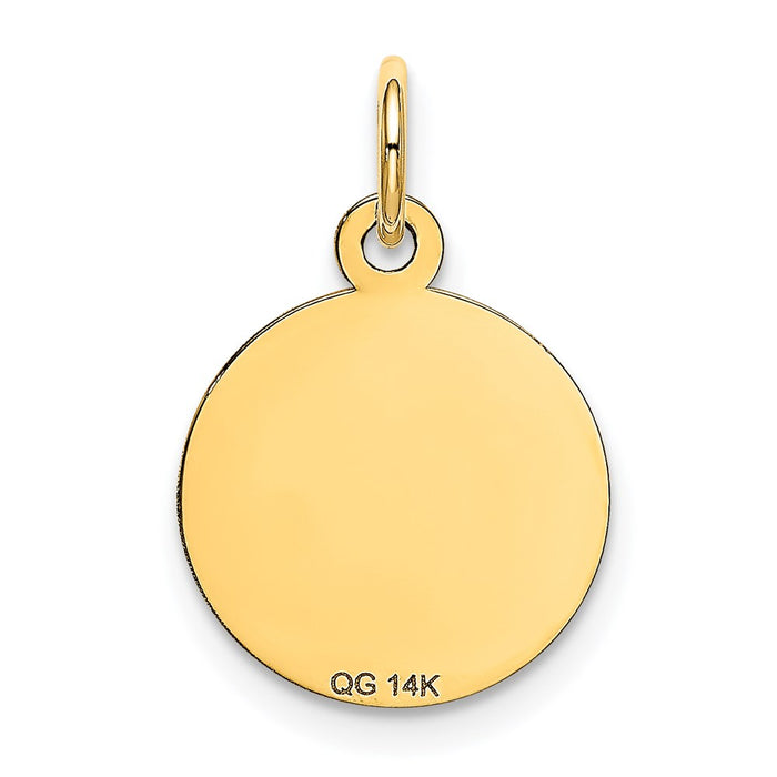 Million Charms 14K Yellow Gold Themed Happy Birthday Disc Charm