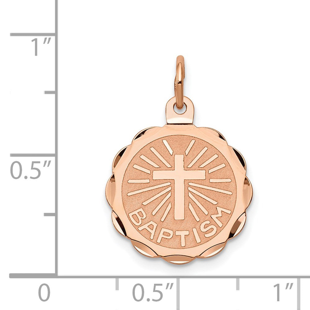 Million Charms 14K Rose Gold Themed Religious Baptism Charm