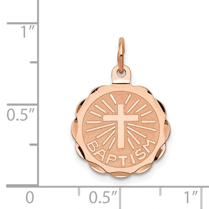 Million Charms 14K Rose Gold Themed Religious Baptism Charm