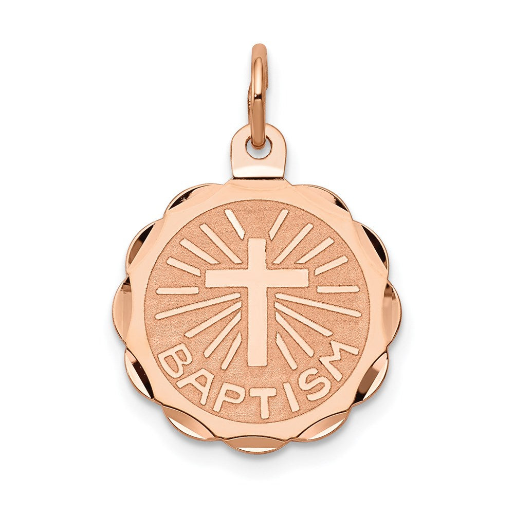 Million Charms 14K Rose Gold Themed Religious Baptism Charm