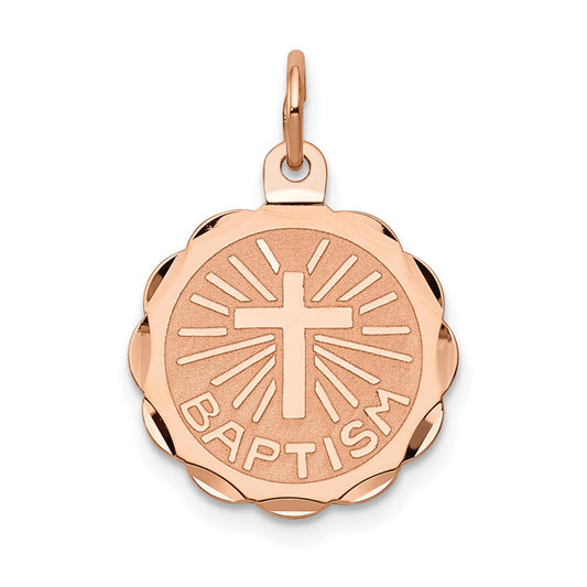 Million Charms 14K Rose Gold Themed Religious Baptism Charm