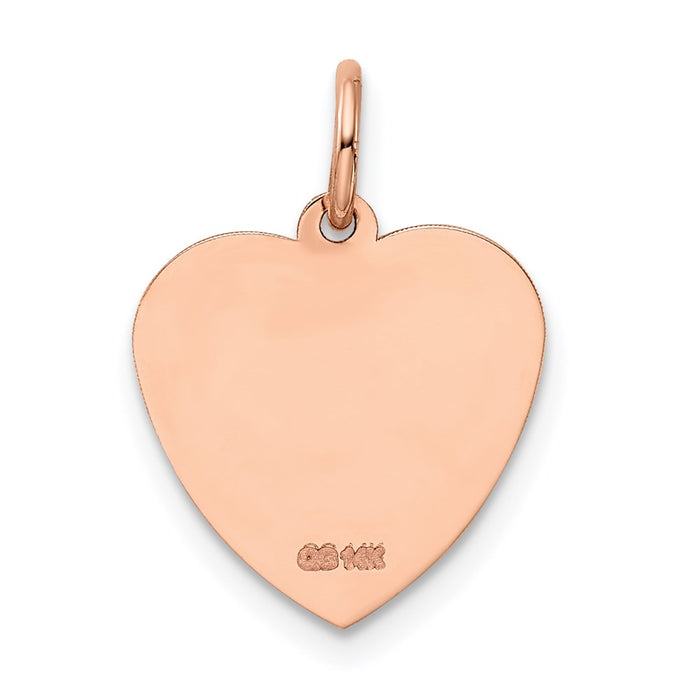 Million Charms 14K Rose Gold Themed Religious Holy Communion Heart Charm